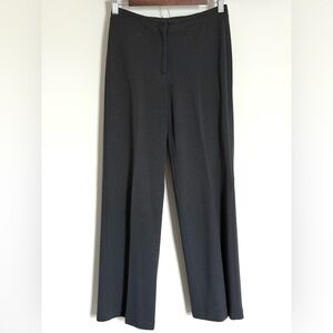 Eileen Fisher Dark Grey Ponte Knit Wool Blend Trousers Pants Slacks PP Petite XS